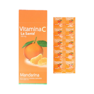 VITAMINA C 500MG X 10 TAB MASTIC MANDARINA (LA SANTE)