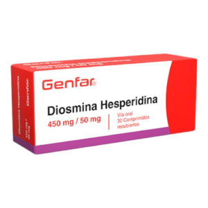 DIOSMINA HESPERIDINA 450MG/50MG X 30TAB (GENFAR/CCM)