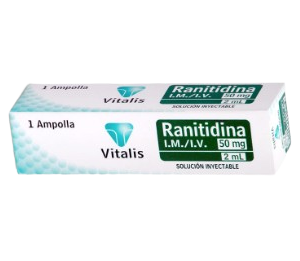 RANITIDINA 50MG/2ML AMP I.M/I.V (VITALIS) (AMPOLLAS)