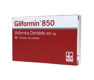 GLIFORMIN 850MG X 30 TAB (METFORMINA) (SIEGFRIED) (TABLETAS)