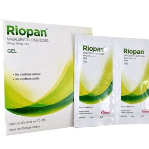 RIOPAN MAGALDRATO / DIMETICONA 800MG – 100MG / 10 ML X 1 SOBRE (TECNOFARMA)(JARA
