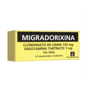 MIGRADORIXINA 125MG/1MG X 10 TAB (LISINA/TARTRATO)(MEGALABS)