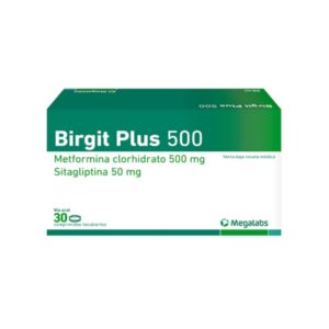 BIRGIT PLUS 500MG-50MG X 30 TAB (METFORMINA-SITAGLIPTINA)(MEGALABS)
