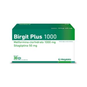 BIRGIT PLUS 1000MG-50MG X 30 TAB (METFORMINA-SITAGLIPTINA) (MEGALABS)