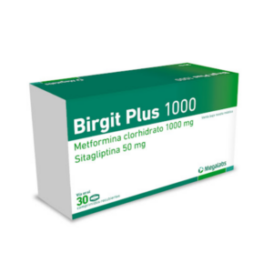 BIRGIT PLUS 1000MG-50MG X 10 TAB (METFORMINA-SITAGLIPTINA) (MEGALABS)