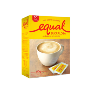 EQUAL SUCRALOSA EDULCORANTE 40G X 50 SOBRES