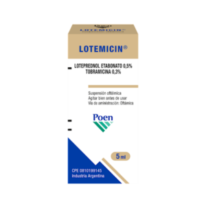 LOTEMICIN 0.5%-0.3% X 5ML SOL OFT (LOTEPREDNOL ETABONATO-TOBRAMICINA) (GOTAS) PO