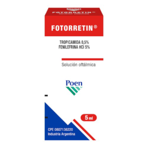 FOTORRETIN SOL OFT X 5ML (TROPICAMIDA 0,5%/FENILEFRINA HCI 5%) (POEN) (GOTAS)