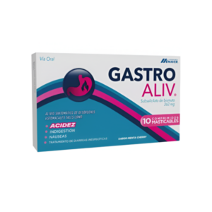 GASTRO ALIV SUBSALICILATO DE BISMUTO X10 TAB MAST (ANTIACIDO)  (POLINAC)