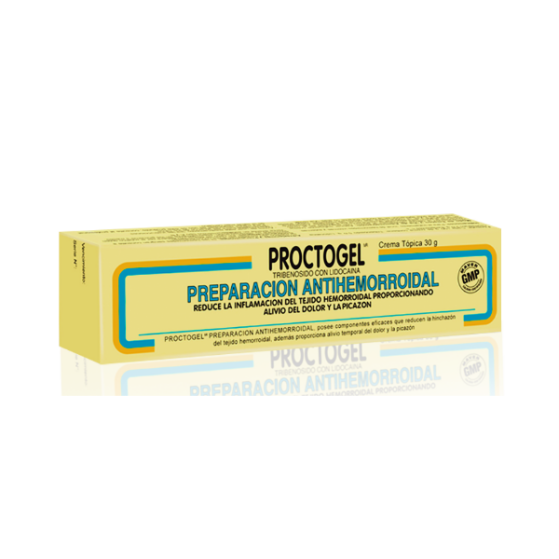 PROCTOGEL (PREPARACION ANTIHEMORROIDAL)(TRIBENOSIDO CON LIDOCAINA)(MAVER)