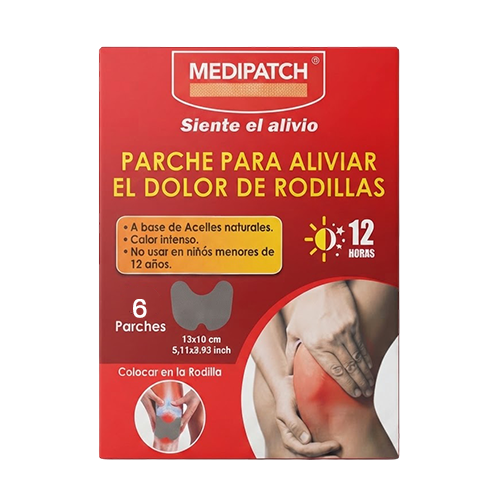 PARCHE PARA ALIVIAR DOLOR DE RODILLAS PACK X 6 UND (MEDIPATCH)
