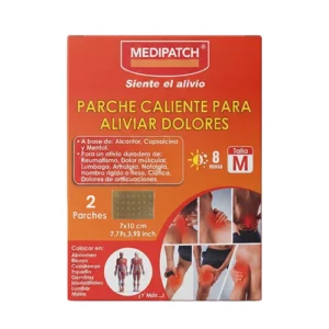 PARCHE CALIENTE PARA ALIVIAR DOLORES TALLA M X 2 UND (MEDIPATCH)(MISCELANEOS)
