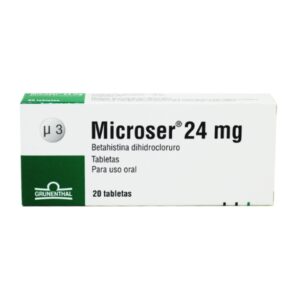 MICROSER 24MG X 20 TAB (BETAHISTINA)(GRUNENTHAL)