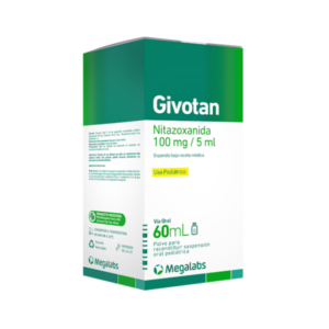 GIVOTAN 100MG/5ML SUSP X 60ML (NITAZOXANIDA) (JARABES) (MEGALABS)