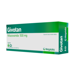 GIVOTAN 500MG X 6 COMP REC (NITAZOXANIDA) (TABLETAS) (MEGALABS)