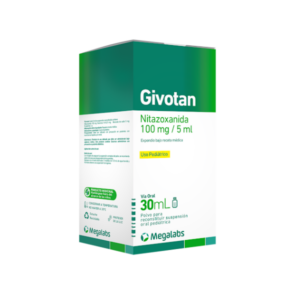 GIVOTAN 100MG/5ML SUSP X 30ML (NITAZOXANIDA) (JARABES) (MEGALABS)