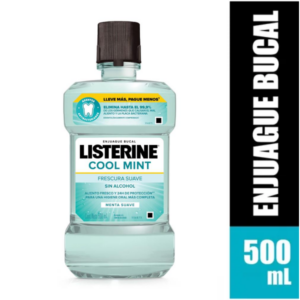 LISTERINE COOL MINT SIN ALCOHOL 500ML (VERDE CLARO)