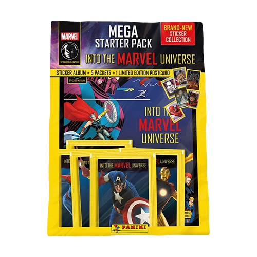 SOBRE OFICIAL STICKERS MARVEL COMICS X 5 UNI