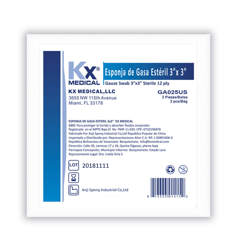 GASA ESTERIL 4X4 X 1 UND (KX MEDICAL)