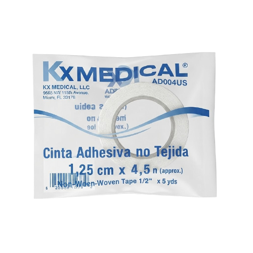 ADHESIVO NO TEJIDO 1/2 X 5 YDS (1,25CM X 4,5M)(MICROPORE) (KX MEDICAL)