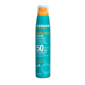 AGRADO ESPUMA SECA SOLAR 50SPF RESISTENTE AL AGUA CON VIT E X200ML