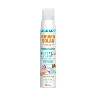 AGRADO BRUMA SECA SOLAR 50+ SPF RESISTENTE AL AGUA CON VITAMINA E KIDS X200ML