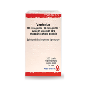 VENTODUO INH 200 DOSIS (SALBUTAMOL+BECLOMETASONA) ALDO-UNION
