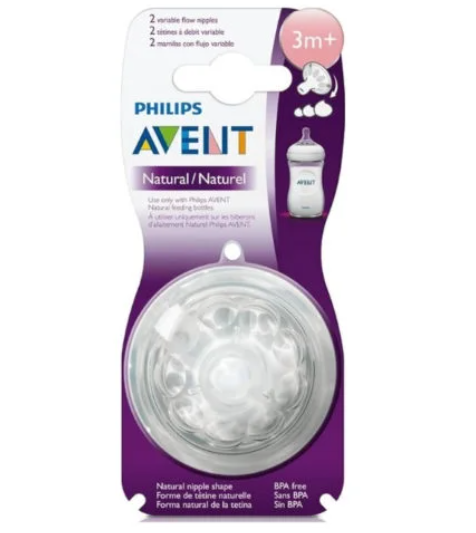TETINAS AVENT NATURAL FLUJO VARIABLE 3M+