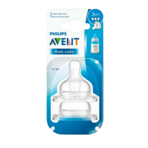TETINAS AVENT ANTI-COLICO FLUJO MEDIO 3M+ X 2