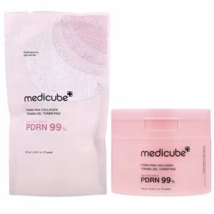 ALMOHADILLA DE GEL TONIFICADOR DE COLAGENO ROSA PDRN 99% (MEDICUBE)