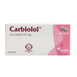 CARBIOLOL 25 MG X 30 TAN (CARVEDILOL)(BIOMERCY)