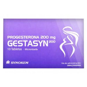 GESTASYN 200MG X 10 TAB ORAL/VAGINAL (PROGESTERONA MICRONIZADA) TIARES