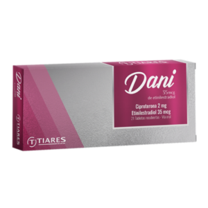 DANI PILL 35 X 21 TAB 2MG/35MCG (CIPROTERONA+ETINILESTRADIOL)(TIARES)(TABLETAS)