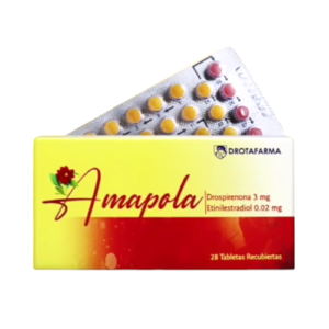 AMAPOLA 3MG/0.02MG X 28 TAB(DROSPERINONA/ETINILESTRADIOL)(TABLETAS) (DROTAFARMA)