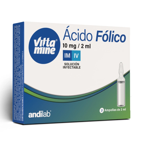 ACIDO FOLICO 10MG/2ML I.M/I.V X 1 AMP (ANDILAB)