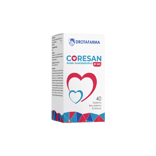 CORESAN 81MG X 40 TAB (ACIDO ACETILSALICILICO) (DROTAFARMA)