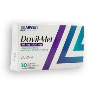 DOVIL-MET (VILDAGLIPTINA 50 MG – METFORMINA 850MG) X 30 TAB (ARVEST PHARMA)