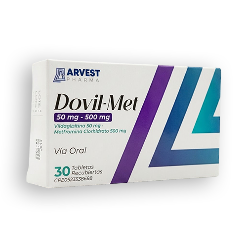 DOVIL-MET (VILDAGLIPTINA 50 MG – METFORMINA 850MG) X 30 TAB (ARVEST PHARMA)